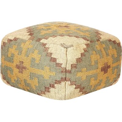 Beliani Monivärinen Jute Puffs - 50x50cm Itämainen Kuosi Beliani Monivärinen Jute Puffs - 50x50cm Itämainen Kuosi