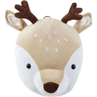 Décoration murale d'animal en peluche beige Beliani - Cerf - Chambre d'enfant - Publicité Décoration murale d'animal en peluche beige Beliani - Cerf - Chambre d'enfant - Publicité