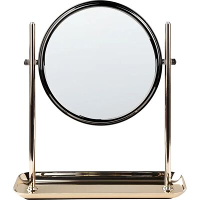 Beliani Gold Makeup Mirror - Double Sided 1x/3x - ΓΈ 20 cm Beliani Gold Makeup Mirror - Double Sided 1x/3x - ΓΈ 20 cm
