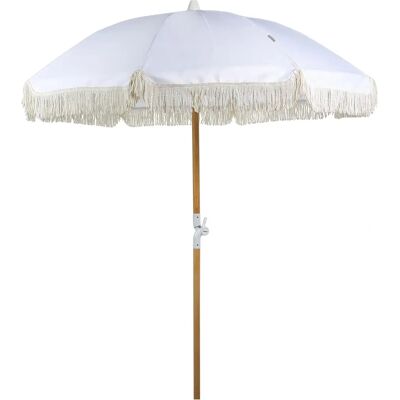 Parasol en bois de hêtre blanc 150cm - Parapluie extérieur - Publicité Parasol en bois de hêtre blanc 150cm - Parapluie extérieur - Publicité