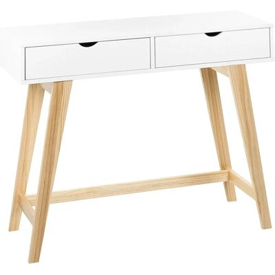 Table console blanche Beliani SULLY - Mobilier pour couloir ou chambre - Publicité Table console blanche Beliani SULLY - Mobilier pour couloir ou chambre - Publicité