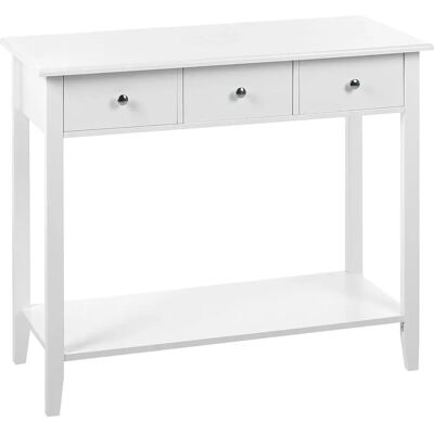 Table Console Blanche MDF Beliani - Style Scandinave Moderne - Publicité Table Console Blanche MDF Beliani - Style Scandinave Moderne - Publicité