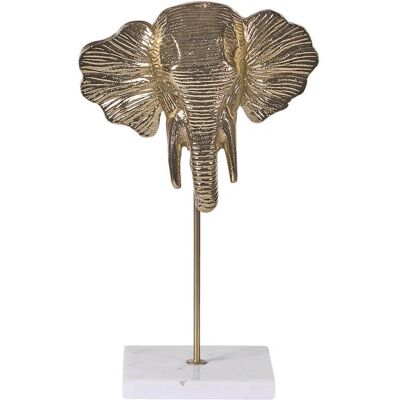 Beliani Wohnaccessoire Elefantenfigur Gold Aluminium - Dekorative Figur Beliani Wohnaccessoire Elefantenfigur Gold Aluminium - Dekorative Figur