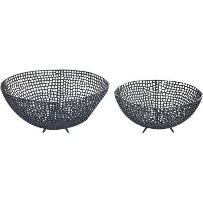 Beliani Bol en Métal Noir Décoratif - Accessoires Rondes - Ensemble de 2 - Publicité Beliani Bol en Métal Noir Décoratif - Accessoires Rondes - Ensemble de 2 - Publicité