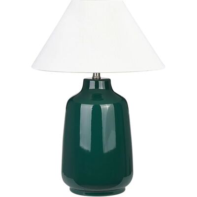 Beliani Dunkelgrüne Keramik-Tischlampe - Tischlampe Beliani Dunkelgrüne Keramik-Tischlampe - Tischlampe