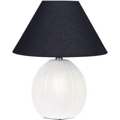Beliani Tischlampe Beige Keramikbasis Stoffschirm - Tischlampe Beliani Tischlampe Beige Keramikbasis Stoffschirm - Tischlampe