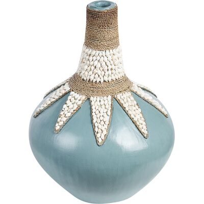 Beliani - Modèle SILAU - Vase en céramique bleu - Décoration, Motif rustique - Publicité Beliani - Modèle SILAU - Vase en céramique bleu - Décoration, Motif rustique - Publicité