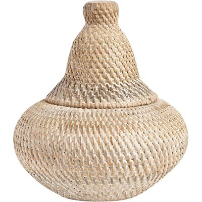 Panier en rotin naturel Beliani BILA - Rangement décoratif rond - Publicité Panier en rotin naturel Beliani BILA - Rangement décoratif rond - Publicité