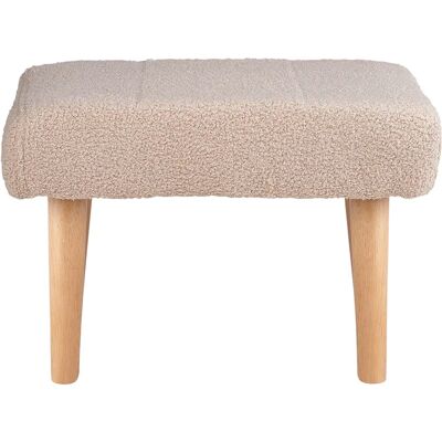 Beliani Repose-Pieds - 50x35x50 - Style Scandinave Beige Bouclé - Publicité Beliani Repose-Pieds - 50x35x50 - Style Scandinave Beige Bouclé - Publicité
