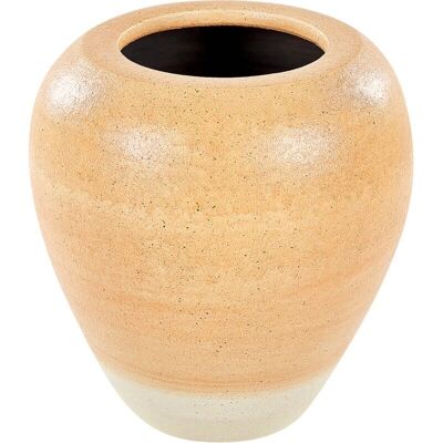 Beliani Handgefertigte Keramikvase SKIONE - 34cm - Orange und Beige - Dekoration Beliani Handgefertigte Keramikvase SKIONE - 34cm - Orange und Beige - Dekoration