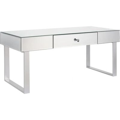 Table basse en verre miroir argenté Beliani avec tiroir - Glam moderne - Publicité Table basse en verre miroir argenté Beliani avec tiroir - Glam moderne - Publicité