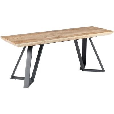 Beliani Banc de Bois Clair et Métal Noir UPTON - Banc de salle à manger - Publicité Beliani Banc de Bois Clair et Métal Noir UPTON - Banc de salle à manger - Publicité