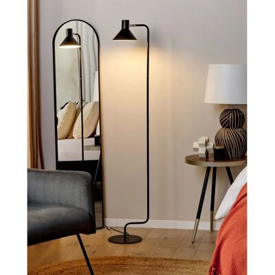 Beliani Lampadaire Noir en Métal 154 cm Abat-Jour Cône Ajustable - Lampe de Sol - Publicité Beliani Lampadaire Noir en Métal 154 cm Abat-Jour Cône Ajustable - Lampe de Sol - Publicité
