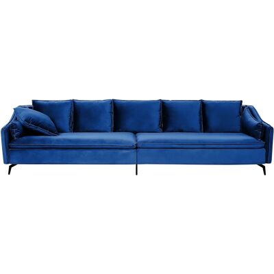 Beliani Sofá de Terciopelo Azul Marino 4 Plazas - Muebles Modernos Beliani Sofá de Terciopelo Azul Marino 4 Plazas - Muebles Modernos
