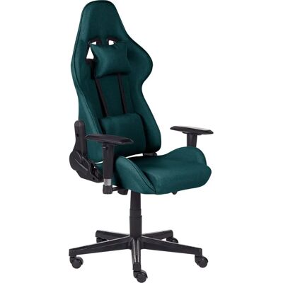 Chaise de Jeu Beliani Vert Foncé - Hauteur et Accoudoirs Réglables Chaise de Jeu Beliani Vert Foncé - Hauteur et Accoudoirs Réglables