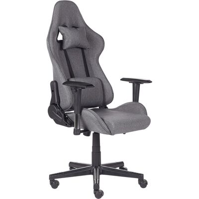 Chaise de Jeu Gris Foncé Beliani - Siège de Bureau Pivotant et Réglable Chaise de Jeu Gris Foncé Beliani - Siège de Bureau Pivotant et Réglable