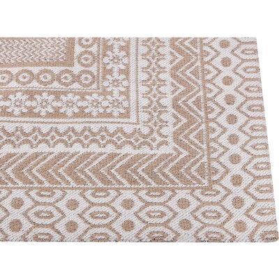 Beliani Alfombra Beige y Blanca BAGLAR - Alfombra Beliani Alfombra Beige y Blanca BAGLAR - Alfombra