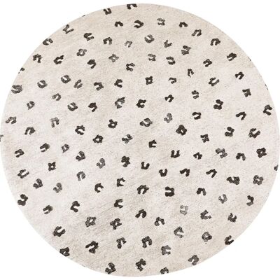 Alfombra de algodón beige con animal - 140cm rectangular - Alfombra Alfombra de algodón beige con animal - 140cm rectangular - Alfombra