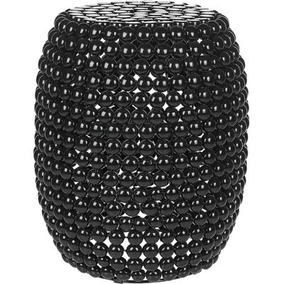 Table d'appoint noire Beliani en forme de tambour - Salon moderne - Publicité Table d'appoint noire Beliani en forme de tambour - Salon moderne - Publicité