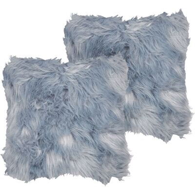 Beliani Blaue Faux-Fell-Kissen - Dekor-Accessoires - 42x42 cm Beliani Blaue Faux-Fell-Kissen - Dekor-Accessoires - 42x42 cm