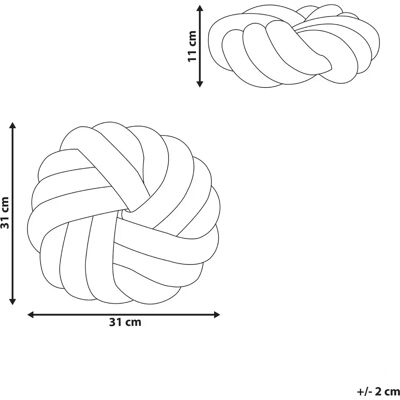 Beliani Graue Bouclé Knoten-Kissen - Kissen Beliani Graue Bouclé Knoten-Kissen - Kissen