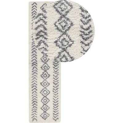 Beliani Vaale Beige Harmaa Runner Matto 80x300 - Matto Beliani Vaale Beige Harmaa Runner Matto 80x300 - Matto
