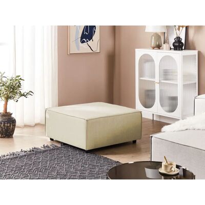 Beliani Polyesterilinjainen Ottoman Beige APRICA - Päällinen Beliani Polyesterilinjainen Ottoman Beige APRICA - Päällinen