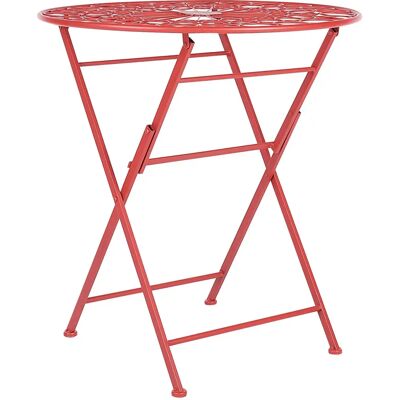 Table de Jardin Bistro Rouge en Fer Pliable UV Résistant - Table de Jardin - Publicité Table de Jardin Bistro Rouge en Fer Pliable UV Résistant - Table de Jardin - Publicité