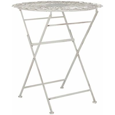 Beliani Garten Bistro Stühle Weißes Metall Vintage Retro - Garten Bistro Stühle Beliani Garten Bistro Stühle Weißes Metall Vintage Retro - Garten Bistro Stühle