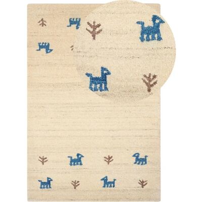 Tapis en laine Beliani - 200 x 300 cm - Style rustique - Publicité Tapis en laine Beliani - 200 x 300 cm - Style rustique - Publicité