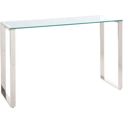 Table Console Argentée Beliani - Surface en Verre Moderne - Publicité Table Console Argentée Beliani - Surface en Verre Moderne - Publicité