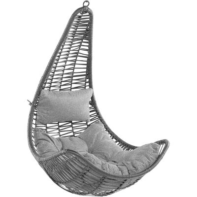 Chaise Suspendue Beliani en Rotin Synthétique Noir - Forme d'Œuf pour Intérieur & Extérieur - Publicité Chaise Suspendue Beliani en Rotin Synthétique Noir - Forme d'Œuf pour Intérieur & Extérieur - Publicité
