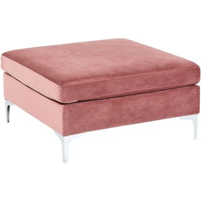 Beliani Vaaleanpunainen Samettivanha - 85x48x85 - Ottoman Beliani Vaaleanpunainen Samettivanha - 85x48x85 - Ottoman