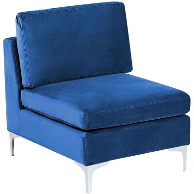 Section de Canapé en Velours Bleu Beliani - Module de Canapé - Publicité Section de Canapé en Velours Bleu Beliani - Module de Canapé - Publicité