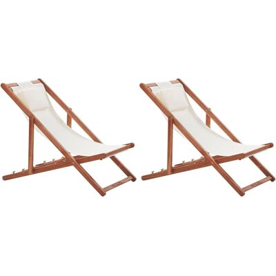 Chauffeuse en Bois Foncé Beliani - Réglable & Pliable - Chaise Longue - Publicité Chauffeuse en Bois Foncé Beliani - Réglable & Pliable - Chaise Longue - Publicité