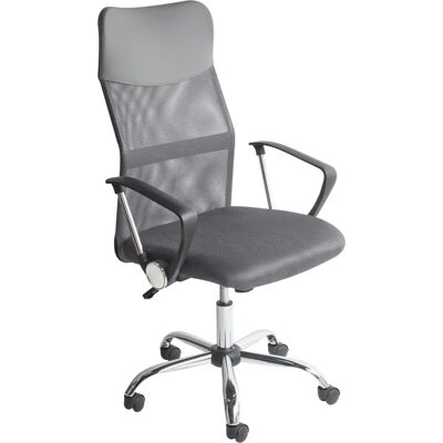 Chaise de Bureau Beliani Grise Tissu Cuir Synthétique - Chaise de Bureau - Publicité Chaise de Bureau Beliani Grise Tissu Cuir Synthétique - Chaise de Bureau - Publicité