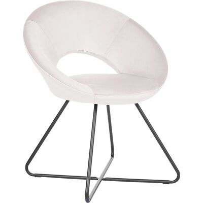 Chaise d'accent en Velours Beige - Fauteuil - Publicité Chaise d'accent en Velours Beige - Fauteuil - Publicité