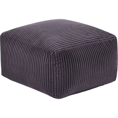 Beliani MUKKI Pouffe Gris Foncé - Ottoman Carré - Publicité Beliani MUKKI Pouffe Gris Foncé - Ottoman Carré - Publicité