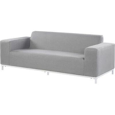 Beliani Canapé de Jardin Tissu Gris Clair - Canapé - Publicité Beliani Canapé de Jardin Tissu Gris Clair - Canapé - Publicité