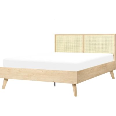 Beliani Sänky Rattan MONPAZIER - EU Kaksinkertainen - Moderni Muotoilu Beliani Sänky Rattan MONPAZIER - EU Kaksinkertainen - Moderni Muotoilu