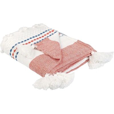 Beliani Plaid - Multicolor Streifenmuster - 130x150 cm Beliani Plaid - Multicolor Streifenmuster - 130x150 cm