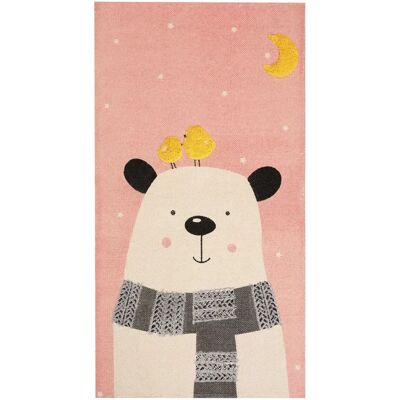 Alfombra infantil de algodón Beliani con estampado de oso 80 x 150 cm Multicolor Alfombra infantil de algodón Beliani con estampado de oso 80 x 150 cm Multicolor