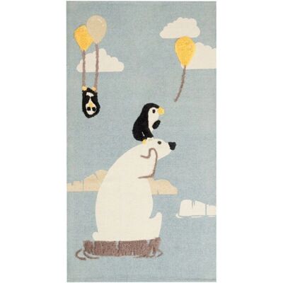 Alfombra de algodón para niños Beliani con estampado de oso polar 80 x 150 cm Multicolor - Alfombra Alfombra de algodón para niños Beliani con estampado de oso polar 80 x 150 cm Multicolor - Alfombra
