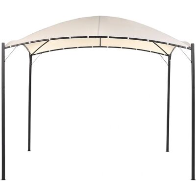 Beliani Pergola - VOMERO - Beige - Teräs - 305x305cm - Puutarhapaviljonki Beliani Pergola - VOMERO - Beige - Teräs - 305x305cm - Puutarhapaviljonki