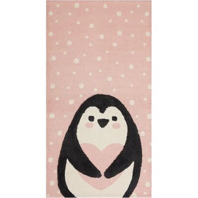 Beliani Rosa Baumwoll-Pinguin Kinderteppich - Teppich für Kinderzimmer Beliani Rosa Baumwoll-Pinguin Kinderteppich - Teppich für Kinderzimmer