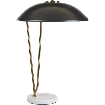 Lampe de table Beliani DANTO Base en marbre noir et or Abat-jour en fer Lampe de table Beliani DANTO Base en marbre noir et or Abat-jour en fer