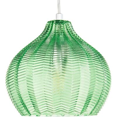 Lámpara colgante Beliani KEILA - Vidrio Verde Retro Lámpara colgante Beliani KEILA - Vidrio Verde Retro
