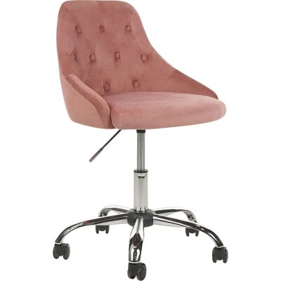 Beliani Tyynyliina vaaleanpunainen samettityyny - Office Chair Beliani Tyynyliina vaaleanpunainen samettityyny - Office Chair