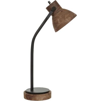 Beliani Dunkle Mangoholz Schreibtischlampe - Modernes Wohndesign Beliani Dunkle Mangoholz Schreibtischlampe - Modernes Wohndesign