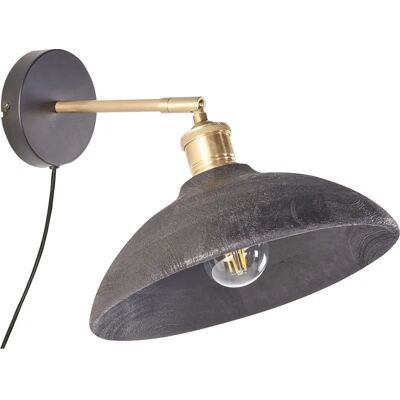 Lámpara de Pared Beliani Negra YERALA - Diseño Moderno de Madera de Mango Ajustable Lámpara de Pared Beliani Negra YERALA - Diseño Moderno de Madera de Mango Ajustable
